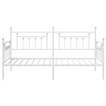 vidaXL Cadre de Lit de Jour Blanc 100x190 cm en Acier