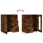 vidaXL Buffet chêne fumé 69 5x34x90 cm bois d'ingénierie