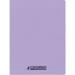 Piqûre 96 pages CONQUERANT  17x22 cm  seyès  couv PP lilas