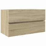 vidaXL Ensemble de meubles de bain 2Pièces céramique et bois d'ingénierie
