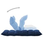vidaXL Chaise pliable de sol Bleu Tissu