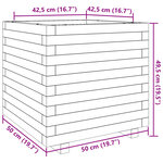 vidaXL Jardinière 50x50x49 5 cm bois de pin imprégné