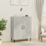 vidaXL Buffet Gris béton 70x34x90 cm Bois d'ingénierie