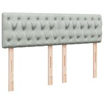 vidaXL Sommier à lattes de lit et matelas Gris clair 160x200cm Velours