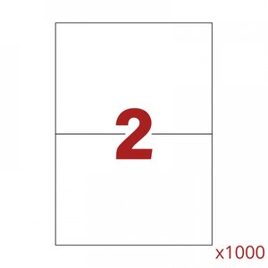 2000 étiquettes multi usages / 1000 pages de 2 étiquettes