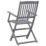 vidaXL Chaises pliables d'extérieur lot de 8 Bois d'acacia solide