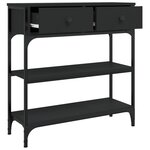 vidaXL Table console noir 72 5x25x75 cm bois d'ingénierie