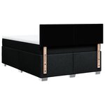 vidaXL Sommier à lattes de lit avec matelas Noir 140x190 cm Tissu