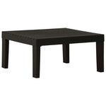 vidaXL Salon de jardin 4 Pièces avec coussins Plastique Gris