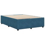 vidaXL Cadre de lit bleu 140x190 cm velours