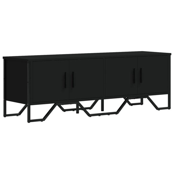 vidaXL Meuble TV noir 122x34x41 cm bois d'ingénierie