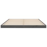 vidaXL Cadre de lit Gris 150x200 cm Bois de pin massif Très grand