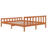 vidaXL Cadre de lit sans matelas cire marron 180x200cm bois pin massif