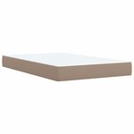 vidaXL Sommier à lattes de lit avec matelas Cappuccino 120x200 cm