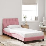 vidaXL Cadre de lit sans matelas rose 80x200 cm velours