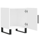 vidaXL Tables de chevet 2 Pièces blanc 40x40x50 cm bois d’ingénierie