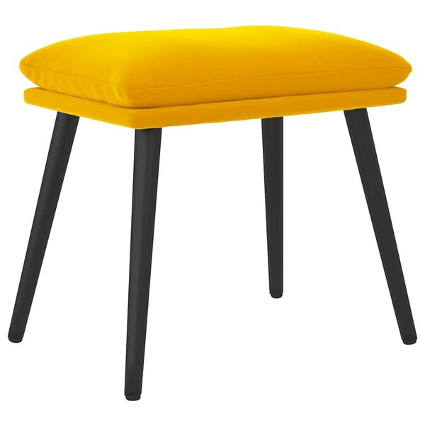 vidaXL Repose-pied Jaune moutarde 45x29 5x35 cm Velours