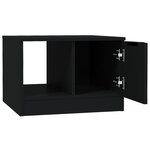 vidaXL Table basse noir 50x50x36 cm bois d'ingénierie