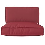 vidaXL Set de coussins sur palettes de 2 pièces rouge vin en tissu Oxford