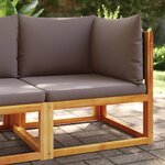 vidaXL Canapé d'angle de jardin avec coussins bois massif d'acacia