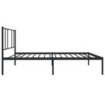 vidaXL Cadre de lit métal sans matelas avec tête de lit noir 80x200 cm