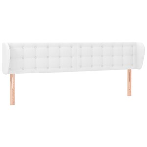 vidaXL Tête de lit avec oreilles Blanc 183x23x78/88 cm Similicuir
