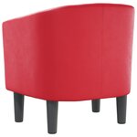 vidaXL Fauteuil cabriolet rouge similicuir
