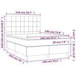 vidaXL Sommier à lattes de lit avec matelas Rose 140x190 cm Velours