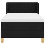 Sommiers Box Spring avec Matelas VidaXL Noir 90x200 cm Tissu