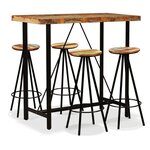 vidaXL Ensemble de bar 5 Pièces Bois de récupération massif