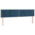 vidaXL Sommier à lattes de lit avec matelas LED Bleu foncé 160x200 cm