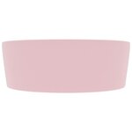 vidaXL Lavabo de luxe avec trop-plein Rose mat 36x13 cm Céramique