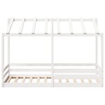 vidaXL Lit pour enfants avec toit blanc 100x200 cm bois de pin massif