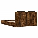 vidaXL Cadre de lit sans matelas chêne fumé 150x200 cm