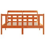 vidaXL Cadre de lit et tête de lit sans matelas cire marron 140x200 cm