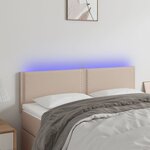 vidaXL Tête de lit à LED Cappuccino 144x5x78/88 cm Similicuir
