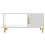 vidaXL Table basse Blanc brillant 90x50x40 cm Bois d'ingénierie