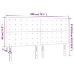vidaXL Têtes de lit 4 Pièces Taupe 100x5x78/88 cm Tissu
