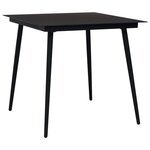 vidaXL Ensemble à manger de jardin 5 Pièces Corde en coton et acier Noir