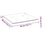 vidaXL Coussins de chaise jardin lot de 4 noir 40x40x4 cm tissu oxford