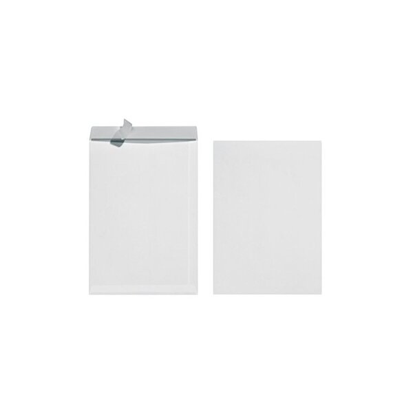 Herlitz 10 enveloppe sac b4, auto-adhésif, sans fenêtre, blanc