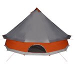 vidaXL Tente familiale tipi 12 personnes gris et orange imperméable