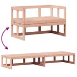vidaXL Canapé de jardin extensible bois massif de douglas