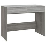 Bureau table poste de travail meuble d'ordinateur informatique étude sonoma 101 x 50 x 76 5 cm bois d'ingénierie gris 02_0023943