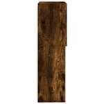 vidaXL Meuble TV avec lumières LED chêne fumé 40 5x30x102 cm