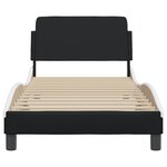 vidaXL Cadre de lit sans matelas noir et blanc 80x200 cm similicuir