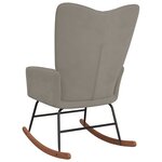 vidaXL Chaise à bascule Gris clair Velours