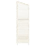 vidaXL Remise de jardin Blanc 102x52x174 5 cm Bois de sapin solide