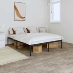 vidaXL Cadre de lit métal sans matelas noir 160x200 cm