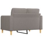 vidaXL Canapé à 2 places Taupe 120 cm Tissu